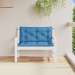 vidaXL Pernă bancă de grădină 2 buc melanj albastru 100x50x7 cm textil vidaXL Pernă bancă de grădină 2 buc melanj albastru 100x50x7 cm textil