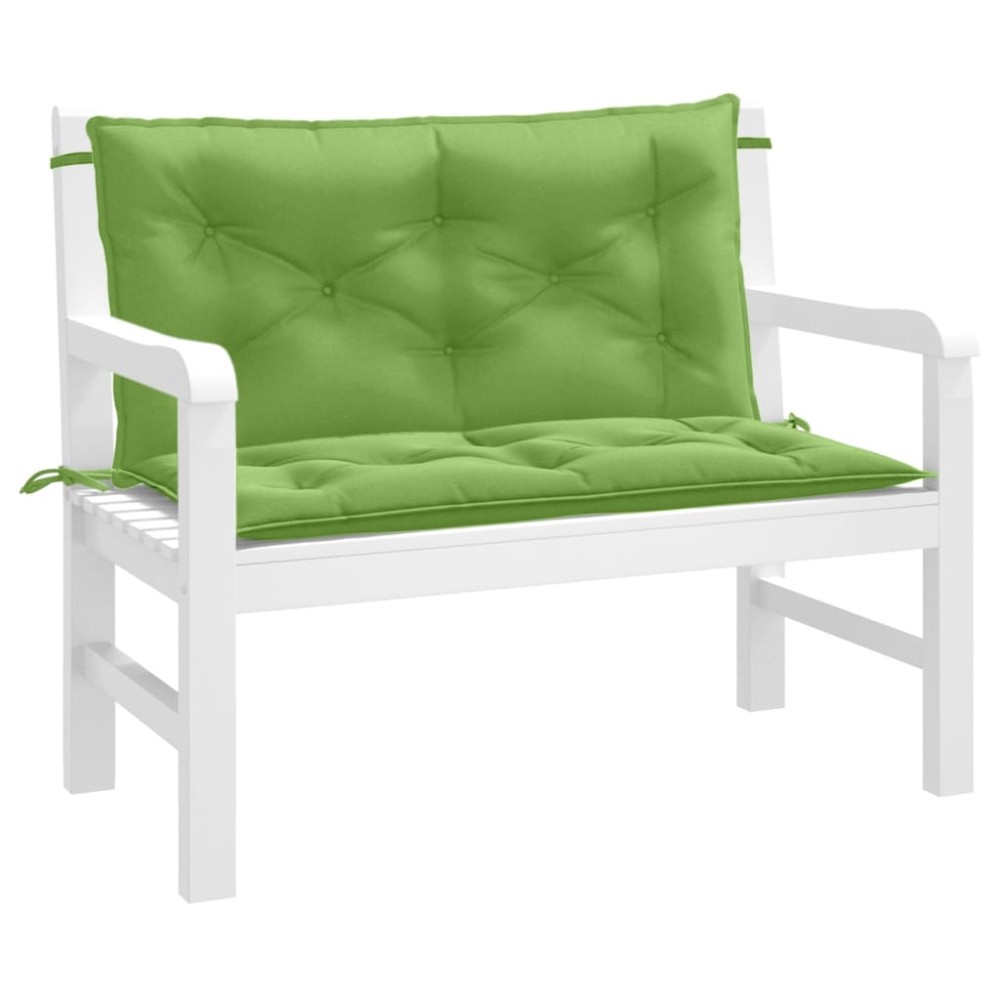 vidaXL Pernă bancă de grădină, 2 buc. melanj verde, 100x50x7 cm textil