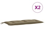 vidaXL Pernă bancă de grădină 2buc melanj gri taupe 100x50x7 cm textil vidaXL Pernă bancă de grădină 2buc melanj gri taupe 100x50x7 cm textil