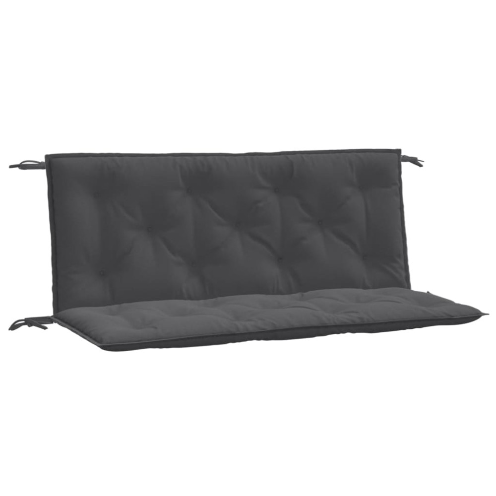 vidaXL Pernă bancă de grădină 2 buc melanj antracit 120x50x7 cm textil