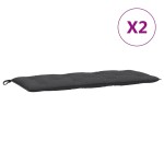 vidaXL Pernă bancă de grădină 2 buc melanj antracit 120x50x7 cm textil