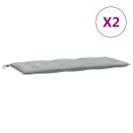 vidaXL Pernă bancă de grădină 2db melanj gri deschis 120x50x7cm textil