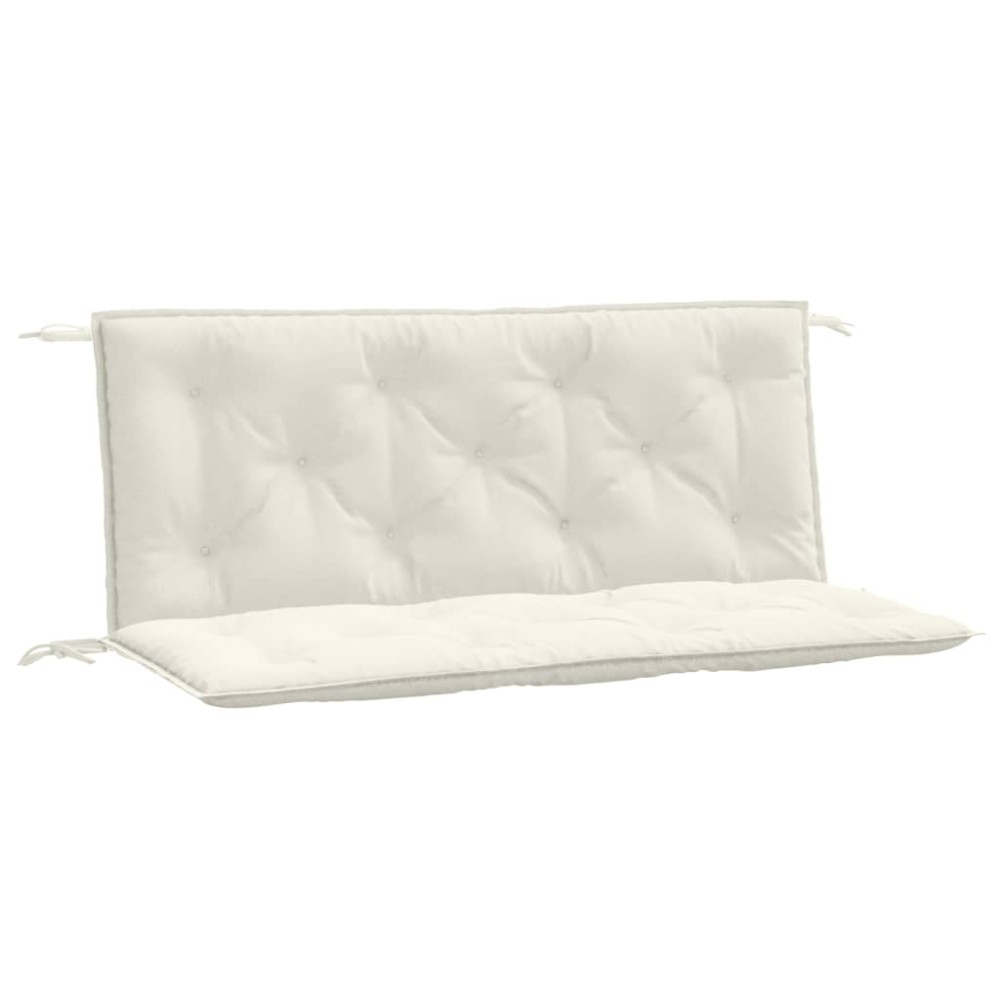 vidaXL Pernă bancă de grădină, 2 buc. melanj crem, 120x50x7 cm, textil