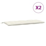 vidaXL Pernă bancă de grădină, 2 buc. melanj crem, 120x50x7 cm, textil vidaXL Pernă bancă de grădină, 2 buc. melanj crem, 120x50x7 cm, textil