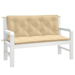 vidaXL Pernă bancă de grădină, 2 buc., melanj bej, 120x50x7 cm, textil vidaXL Pernă bancă de grădină, 2 buc., melanj bej, 120x50x7 cm, textil