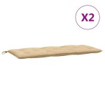 vidaXL Pernă bancă de grădină, 2 buc., melanj bej, 120x50x7 cm, textil vidaXL Pernă bancă de grădină, 2 buc., melanj bej, 120x50x7 cm, textil