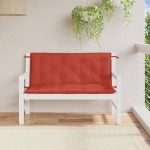 vidaXL Pernă bancă de grădină, 2 buc. melanj roșu, 120x50x7 cm, textil