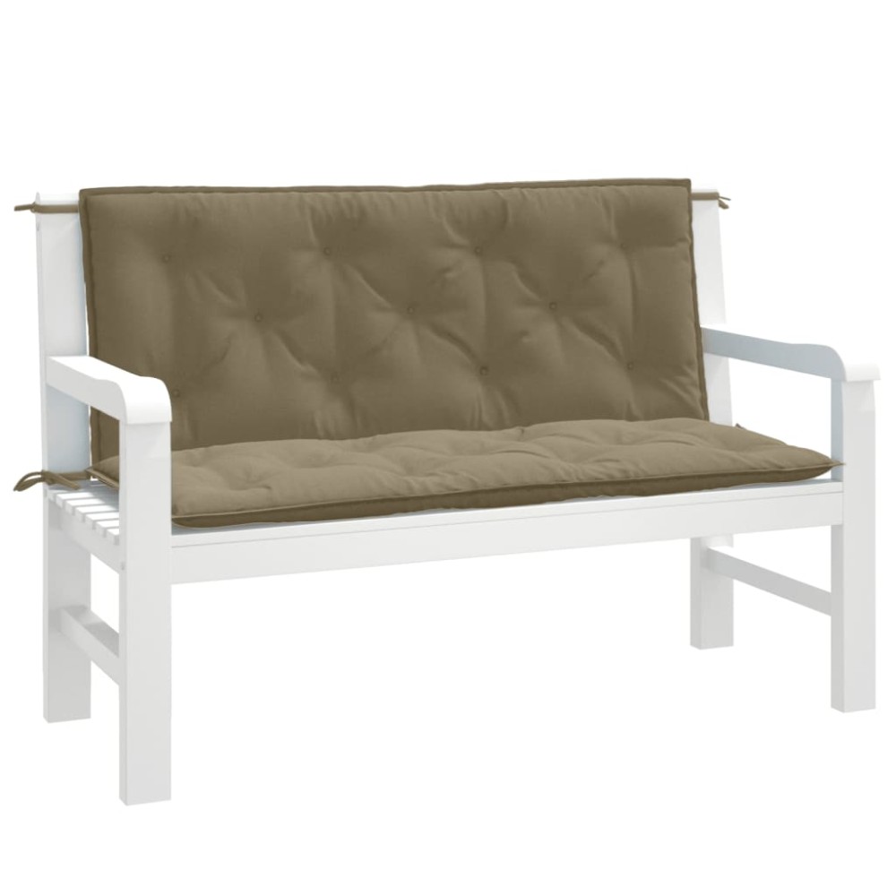 vidaXL Pernă bancă de grădină 2 buc melanj gri taupe 120x50x7cm textil