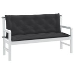vidaXL Pernă bancă de grădină 2 buc melanj antracit 150x50x7 cm textil vidaXL Pernă bancă de grădină 2 buc melanj antracit 150x50x7 cm textil