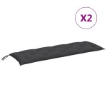 vidaXL Pernă bancă de grădină 2 buc melanj antracit 150x50x7 cm textil vidaXL Pernă bancă de grădină 2 buc melanj antracit 150x50x7 cm textil