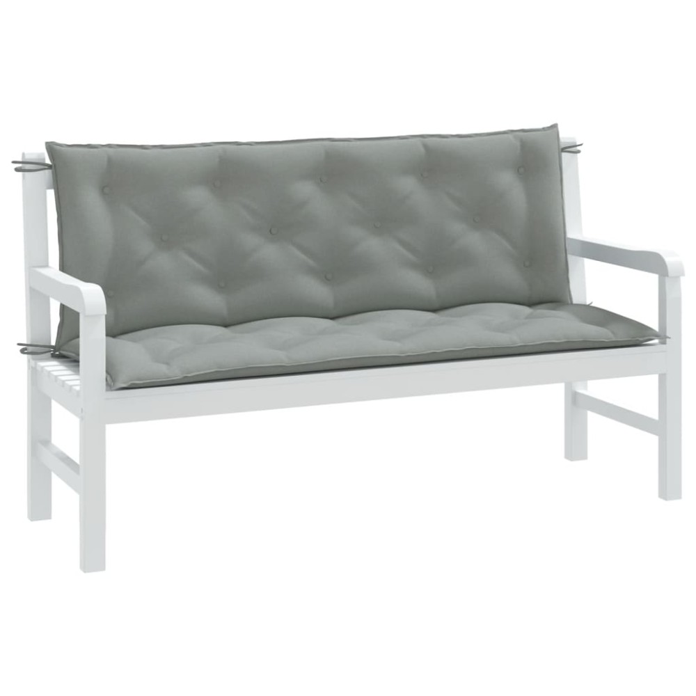 vidaXL Pernă bancă de grădină 2db melanj gri deschis 150x50x7cm textil
