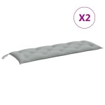 vidaXL Pernă bancă de grădină 2db melanj gri deschis 150x50x7cm textil vidaXL Pernă bancă de grădină 2db melanj gri deschis 150x50x7cm textil