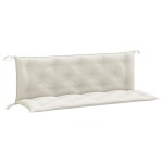 vidaXL Pernă bancă de grădină, 2 buc. melanj crem, 150x50x7 cm, textil vidaXL Pernă bancă de grădină, 2 buc. melanj crem, 150x50x7 cm, textil