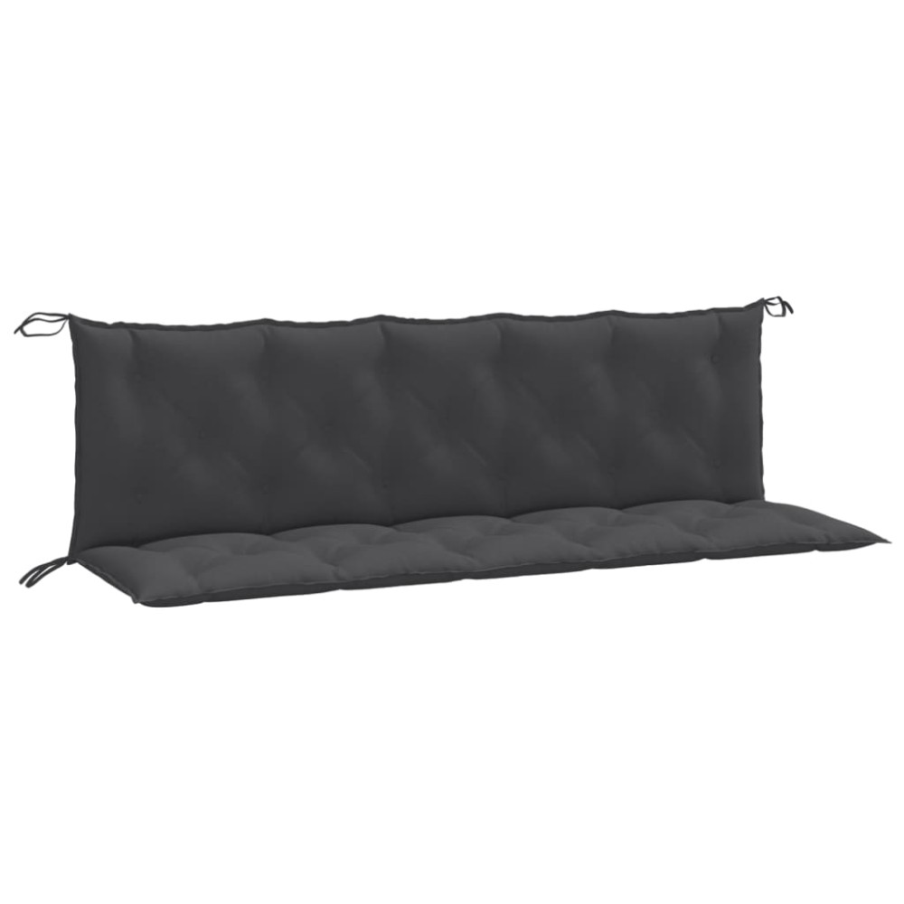 vidaXL Pernă bancă de grădină 2 buc melanj antracit 180x50x7 cm textil
