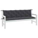 vidaXL Pernă bancă de grădină 2 buc melanj antracit 180x50x7 cm textil vidaXL Pernă bancă de grădină 2 buc melanj antracit 180x50x7 cm textil