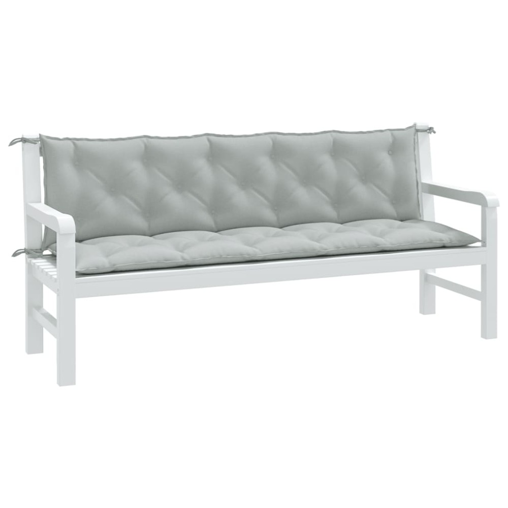 vidaXL Pernă bancă de grădină 2db melanj gri deschis 180x50x7cm textil