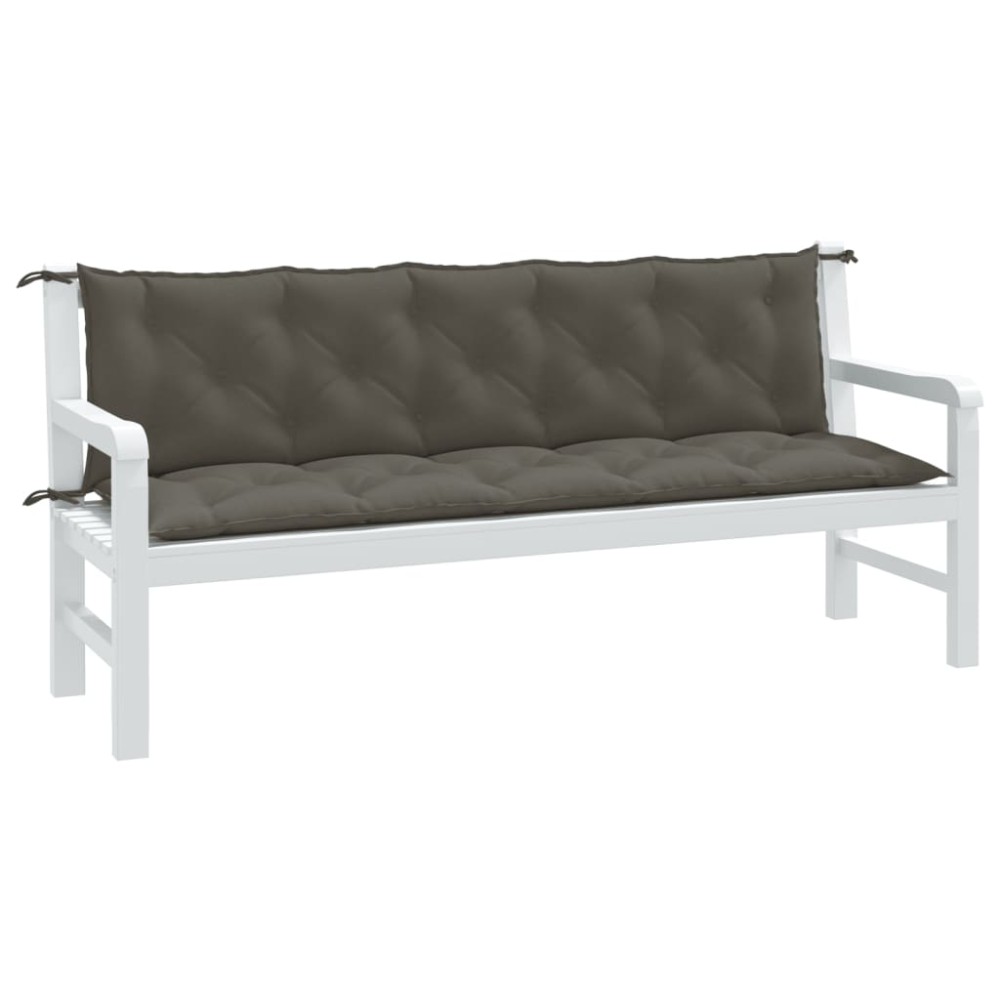 vidaXL Pernă bancă de grădină 2buc melanj gri închis 180x50x7cm textil