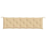 vidaXL Pernă bancă de grădină, 2 buc. melanj bej, 180x50x7 cm, textil