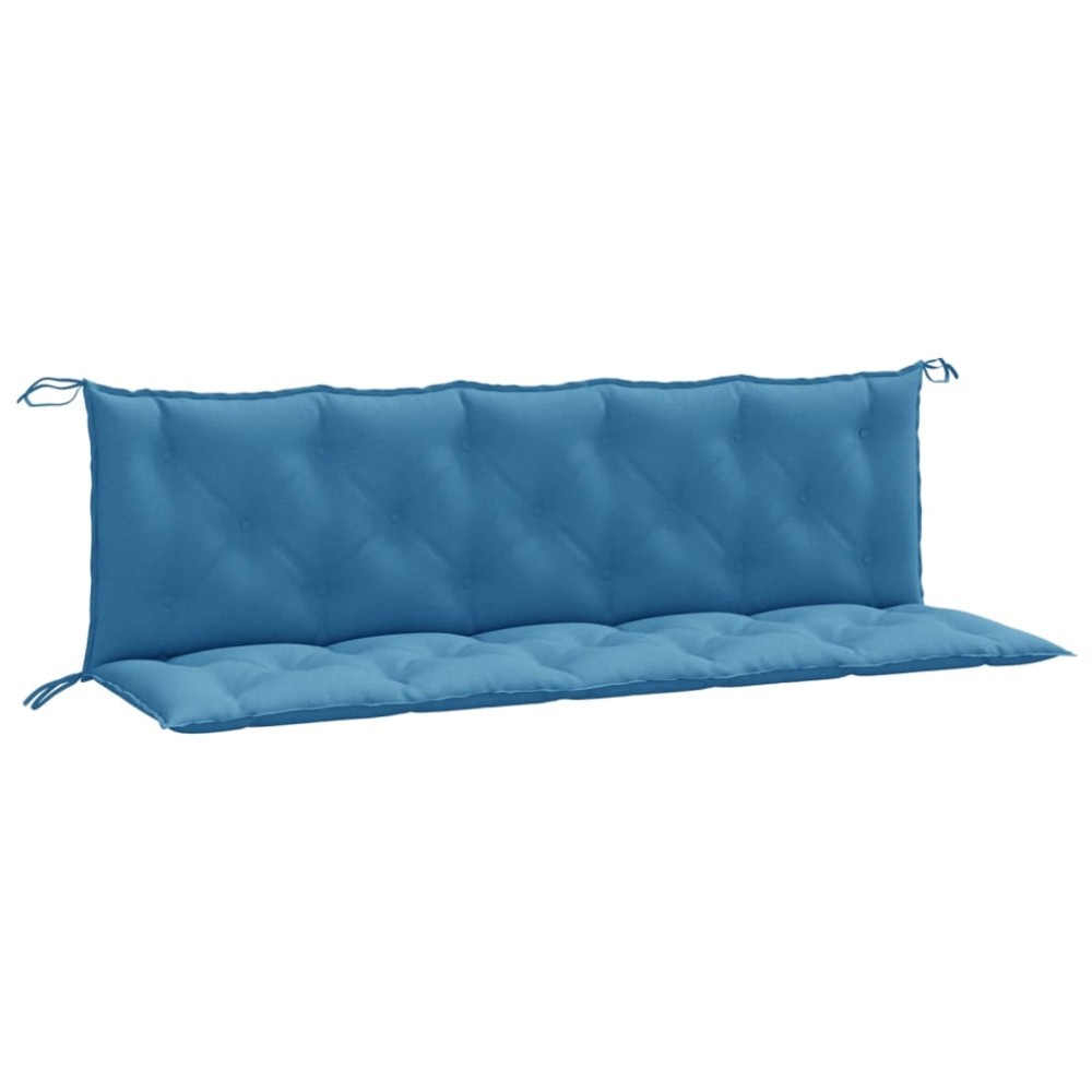 vidaXL Pernă bancă de grădină 2 buc melanj albastru 180x50x7 cm textil