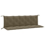 vidaXL Pernă bancă de grădină, 2 buc. melanj taupe, 180x50x7 cm textil