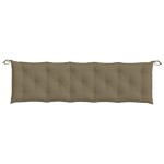 vidaXL Pernă bancă de grădină, 2 buc. melanj taupe, 180x50x7 cm textil