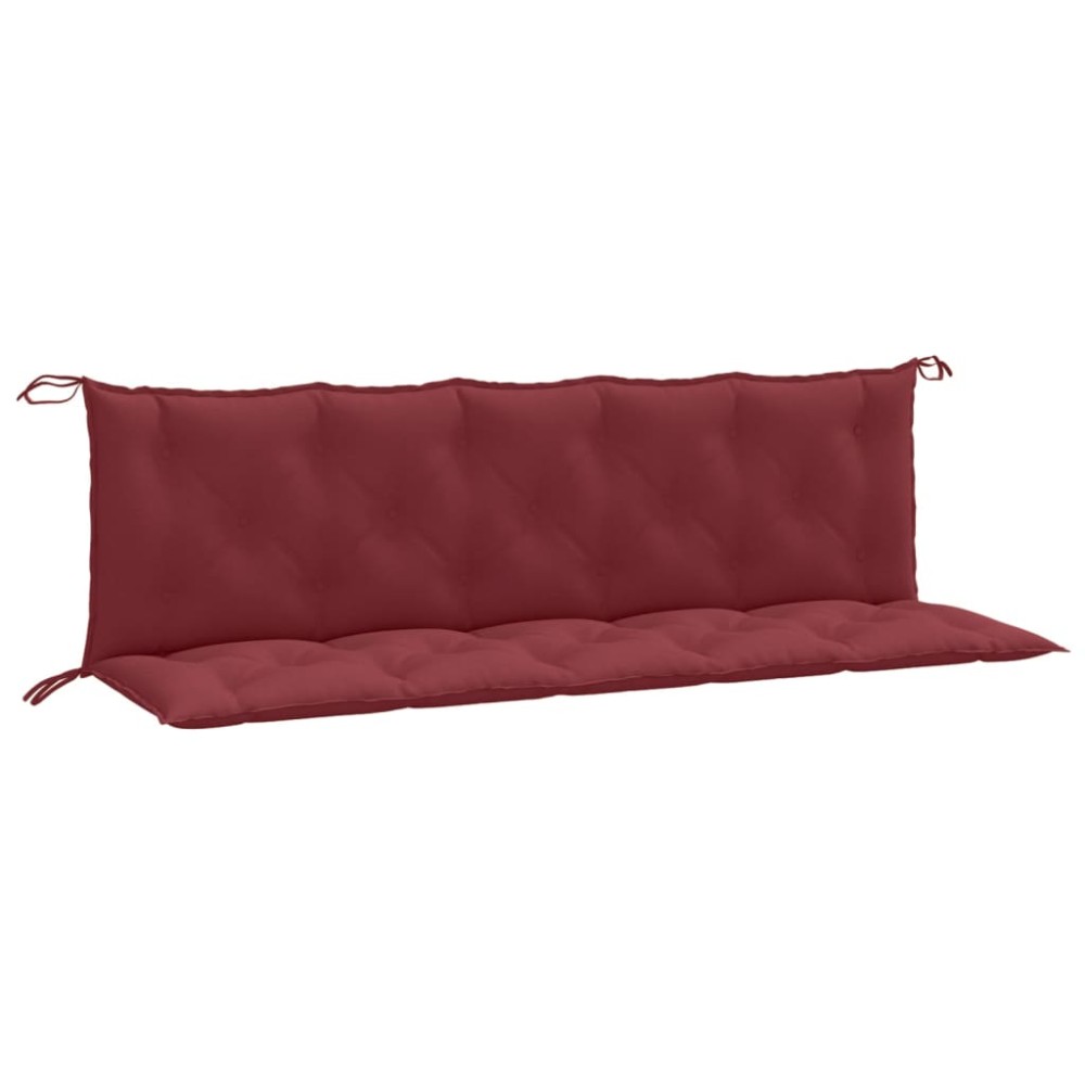 vidaXL Pernă bancă de grădină 2 buc melanj roșu vin 180x50x7 cm textil