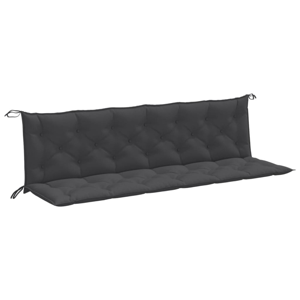 vidaXL Pernă bancă de grădină 2 buc melanj antracit 200x50x7 cm textil
