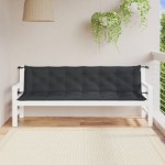 vidaXL Pernă bancă de grădină 2 buc melanj antracit 200x50x7 cm textil vidaXL Pernă bancă de grădină 2 buc melanj antracit 200x50x7 cm textil