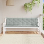 vidaXL Pernă bancă de grădină 2db melanj gri deschis 200x50x7cm textil vidaXL Pernă bancă de grădină 2db melanj gri deschis 200x50x7cm textil