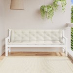 vidaXL Pernă bancă de grădină, 2 buc. melanj crem, 200x50x7 cm, textil vidaXL Pernă bancă de grădină, 2 buc. melanj crem, 200x50x7 cm, textil