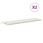 vidaXL Pernă bancă de grădină, 2 buc. melanj crem, 200x50x7 cm, textil vidaXL Pernă bancă de grădină, 2 buc. melanj crem, 200x50x7 cm, textil