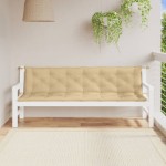 vidaXL Pernă bancă de grădină, 2 buc., melanj bej, 200x50x7 cm, textil vidaXL Pernă bancă de grădină, 2 buc., melanj bej, 200x50x7 cm, textil