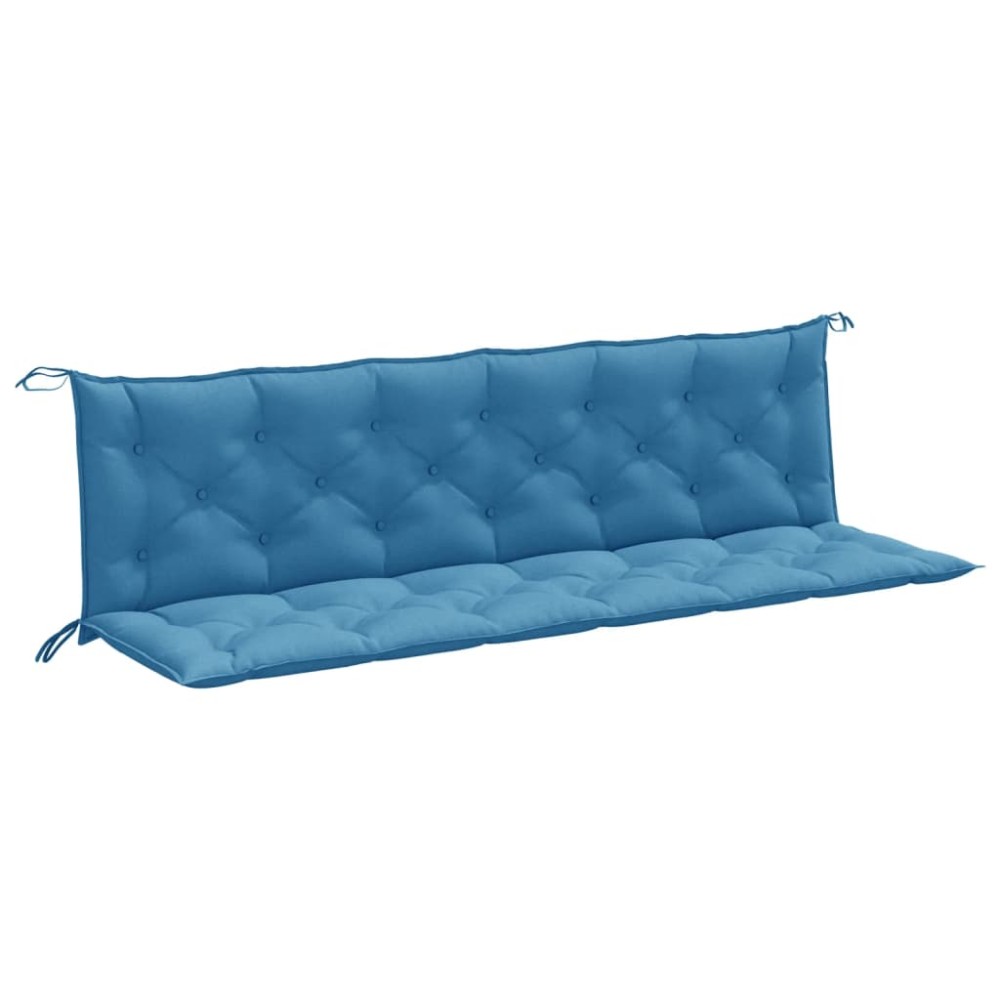 vidaXL Pernă bancă de grădină 2 buc melanj albastru 200x50x7 cm textil
