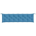 vidaXL Pernă bancă de grădină 2 buc melanj albastru 200x50x7 cm textil