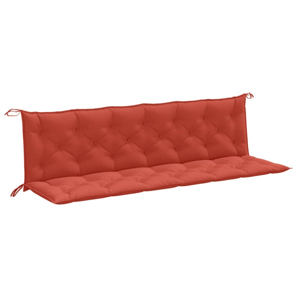 vidaXL Pernă bancă de grădină 2 buc melanj roșu vin 200x50x7 cm textil