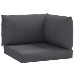 vidaXL Perne de paleți, 3 buc., melanj antracit, material textil