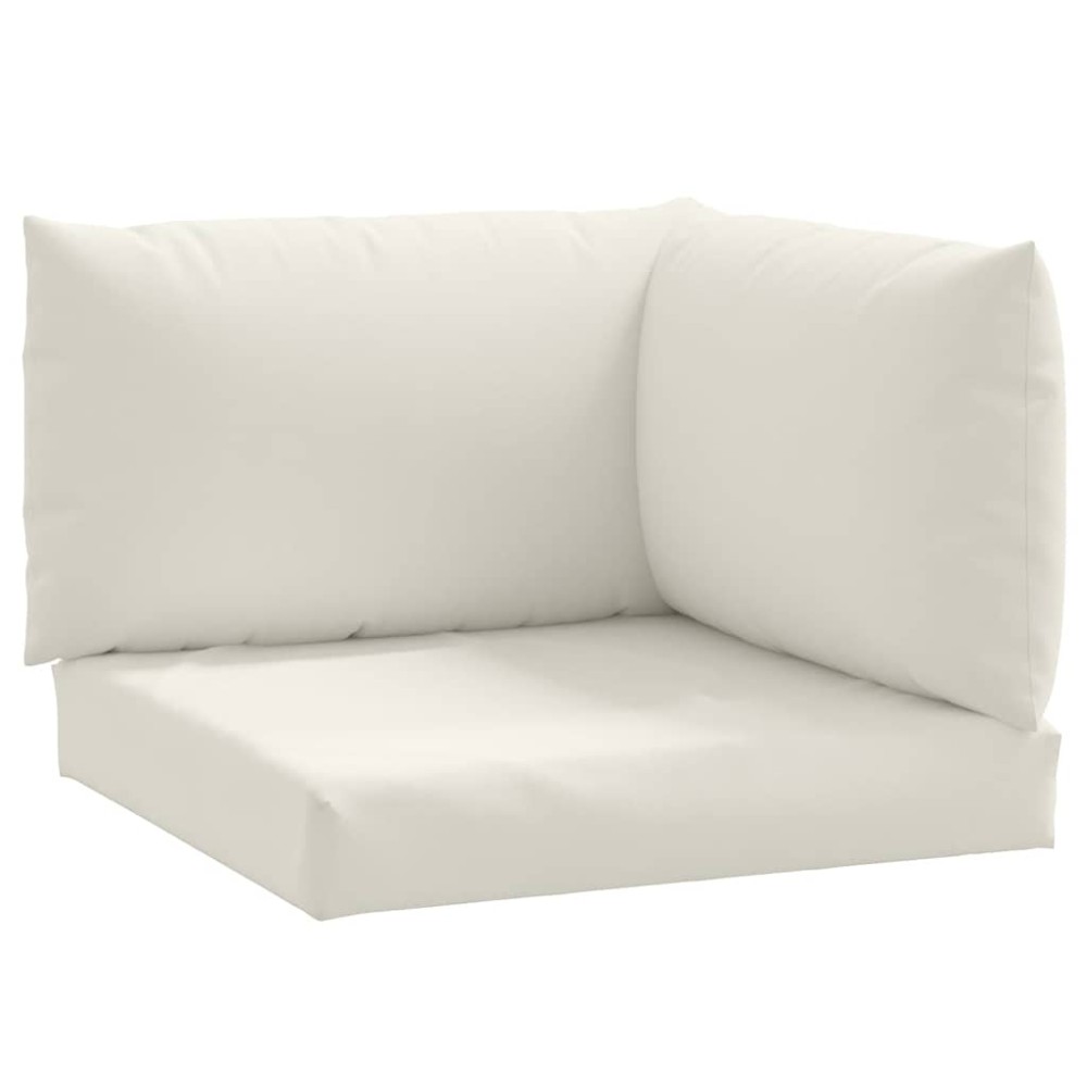vidaXL Perne de paleți, 3 buc., melanj crem, material textil