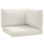 vidaXL Perne de paleți, 3 buc., melanj crem, material textil