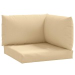 vidaXL Perne de paleți, 3 buc., melanj bej, material textil