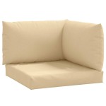 vidaXL Perne de paleți, 3 buc., melanj bej, material textil