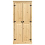 vidaXL Șifonier Corona, 76x50x170 cm, lemn masiv de pin vidaXL Șifonier Corona, 76x50x170 cm, lemn masiv de pin