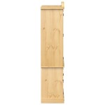 vidaXL Vitrină din sticlă „Corona” 103,5x42x180 cm, lemn masiv de pin