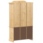 vidaXL Vitrină din sticlă „Corona” 103,5x42x180 cm, lemn masiv de pin