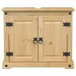 vidaXL Dulap chiuvetă de baie „Corona”, 73x33x60 cm, lemn masiv pin vidaXL Dulap chiuvetă de baie „Corona”, 73x33x60 cm, lemn masiv pin