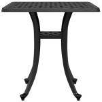 vidaXL Masă de grădină, negru, 53x53x53 cm, aluminiu turnat vidaXL Masă de grădină, negru, 53x53x53 cm, aluminiu turnat