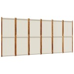 vidaXL Paravan de cameră cu 6 panouri, gri deschis, 420x180 cm