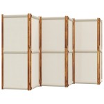 vidaXL Paravan de cameră cu 6 panouri, gri deschis, 420x180 cm