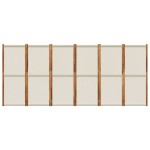 vidaXL Paravan de cameră cu 6 panouri, gri deschis, 420x180 cm