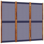 vidaXL Paravan de cameră cu 3 panouri, albastru închis, 210x180 cm vidaXL Paravan de cameră cu 3 panouri, albastru închis, 210x180 cm