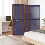 vidaXL Paravan de cameră cu 3 panouri, albastru închis, 210x180 cm vidaXL Paravan de cameră cu 3 panouri, albastru închis, 210x180 cm